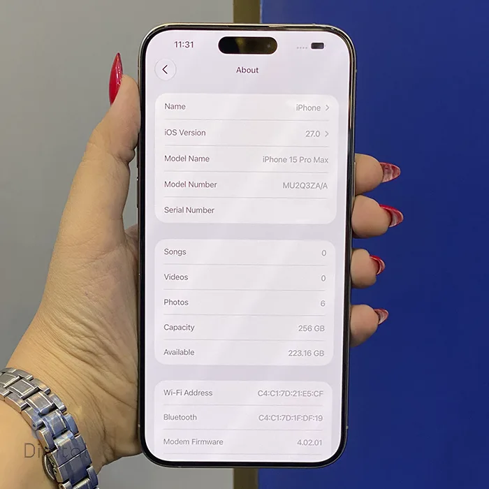 گوشی موبایل اپل مدل iPhone 15 Pro Max ZAA دو سیم کارت حافظه ۲۵۶ گیگابایت – کارکرده | نمای صفحه مشخصات
