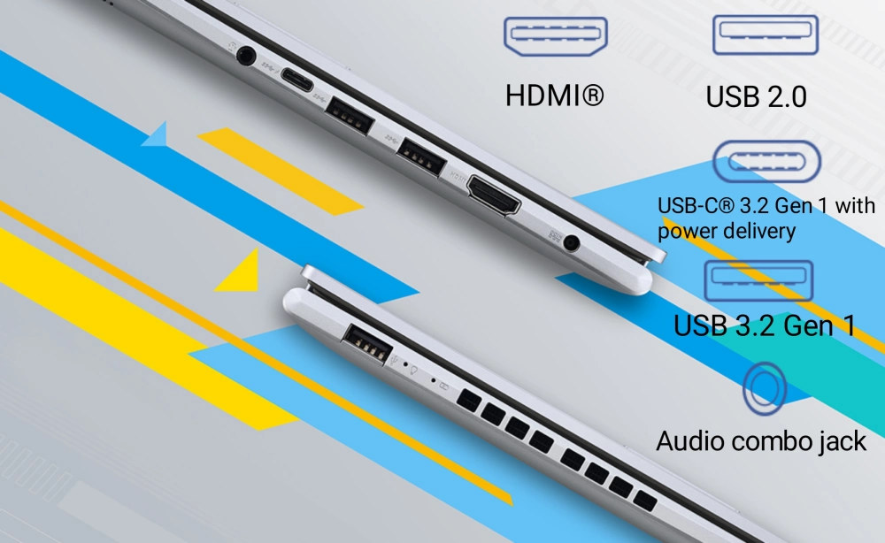 اتصالات لپ تاپ ۱۶ اینچی ایسوس مدل Asus Vivobook X1605VA i7 13620H 16GB 512GB SSD
