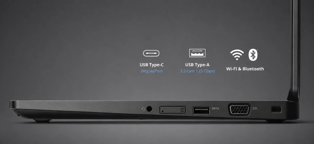 اتصالات لپ تاپ ۱۵٫۶ اینچی دل مدل Latitude 5591 Core i5-8400H 8GB 256GB SSD - استوک