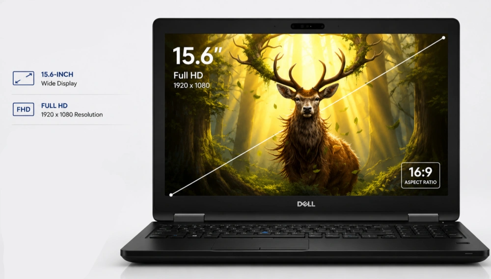 نمایشگر لپ تاپ ۱۵٫۶ اینچی دل مدل Latitude 5591 Core i5-8400H 8GB 256GB SSD - استوک