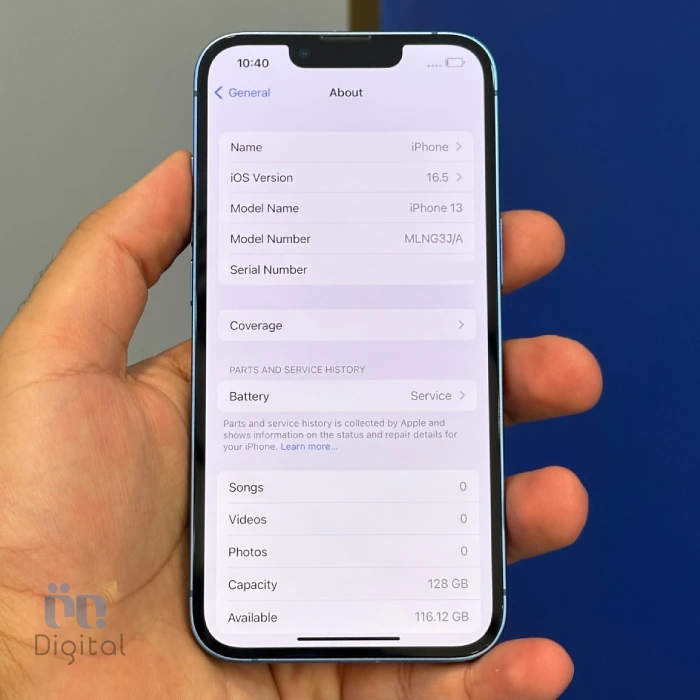 گوشی موبایل اپل مدل iPhone 13 JA تک سیم کارت حافظه ۱۲۸ گیگابایت – کارکرده