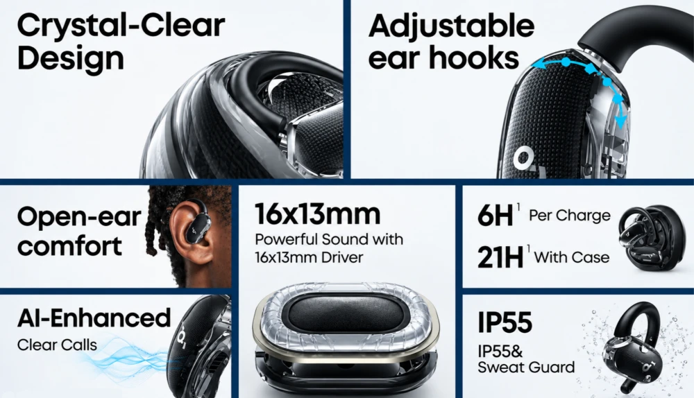 نقد و بررسی هندزفری گوش‌باز بلوتوثی انکر Soundcore V40i؛ ارزش خرید دارد؟