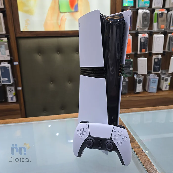 کنسول بازی سونی مدل PlayStation 5 Pro Slim Digital Edition – در حد نو | نمای رو به رو
