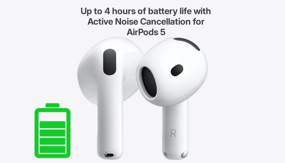 مقایسه AirPods 5 با AirPods 4 ANC؛ شارژدهی