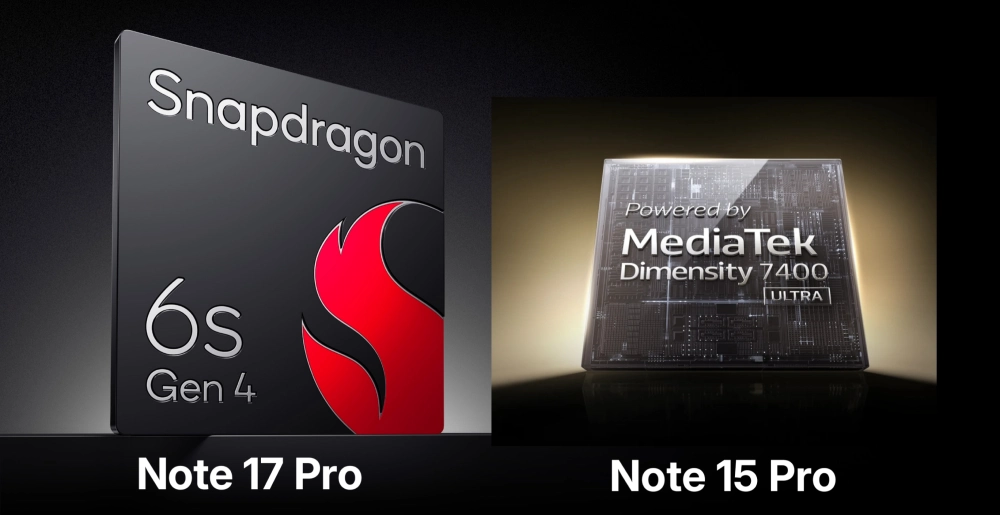 مقایسه Redmi Note 17 Pro 5G با Redmi Note 15 Pro 5G؛ سخت‌افزار