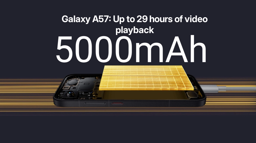 مقایسه گلکسی A57 با پوکو X8 Pro؛ باتری