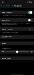 از Speak Selection استفاده کنید