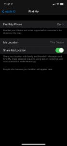 قابلیت Find My را فعال کنید