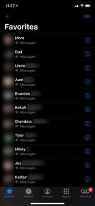 10 نکته مفید آیفون برای سالمندان:پیکربندی مخاطبین موردعلاقه یا Favorite Contacts