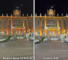 نمونه عکس مقایسه دوربین اصلی گلکسی ای ۳۵ و ردمی نوت ۱۳ پرو در شب