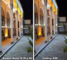 main camera samples Galaxy A35 VS Redmi note 13 pro 5G night