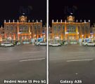 ultra wide camera Samples Galaxy A35 VS redmi note 13 pro 5G night